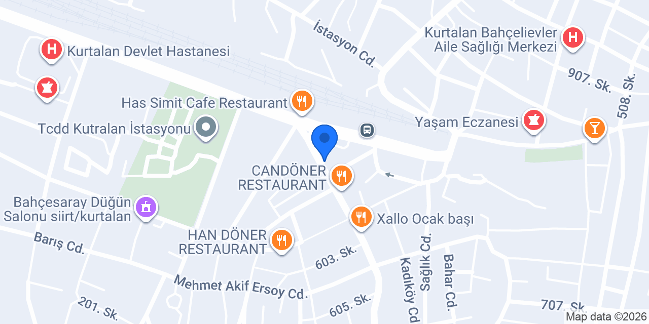 Kurtalan terapi veteriner kliniği konumu