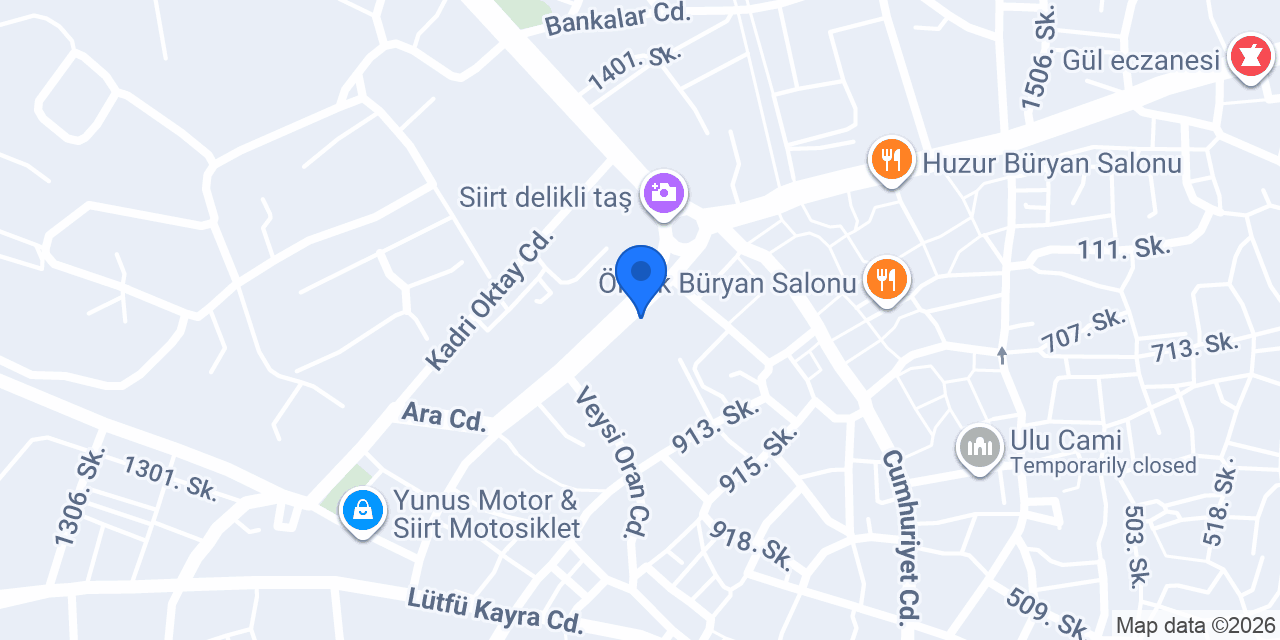 ÖZEL SİİRT SÜRÜCÜ KURSU konumu