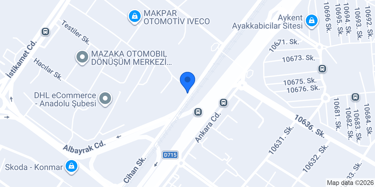 Saraylıoğlu Yapı Otomotiv Ltd.Şti. Şube konumu