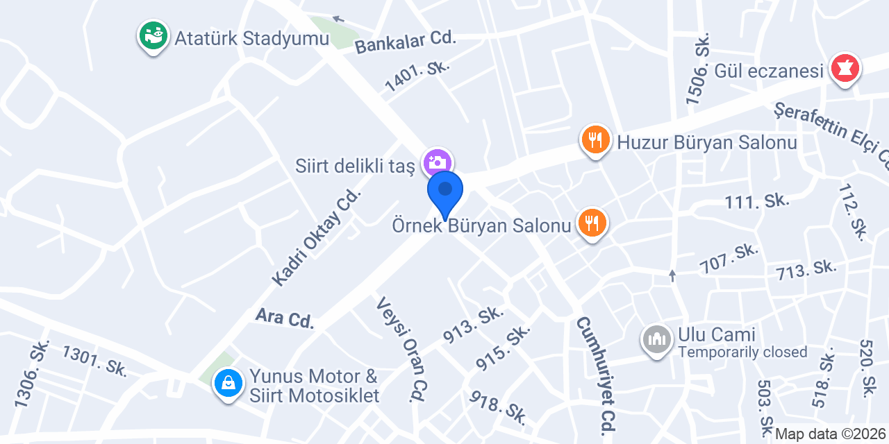 Siirt Van arabası konumu