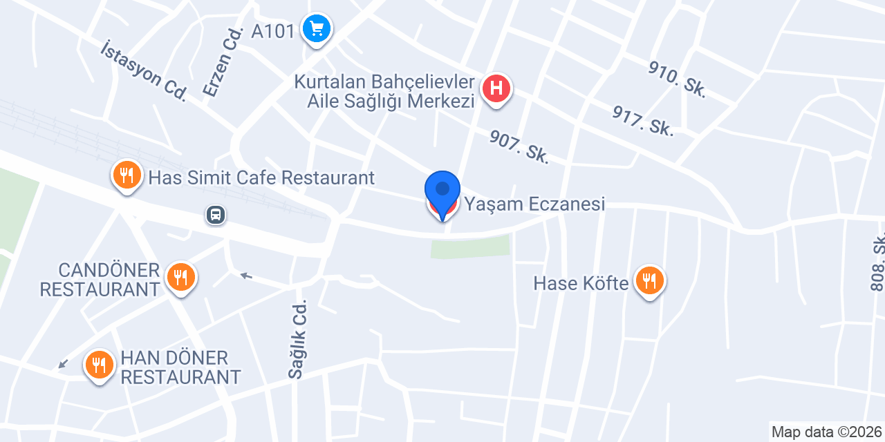 Yaşam Eczanesi konumu