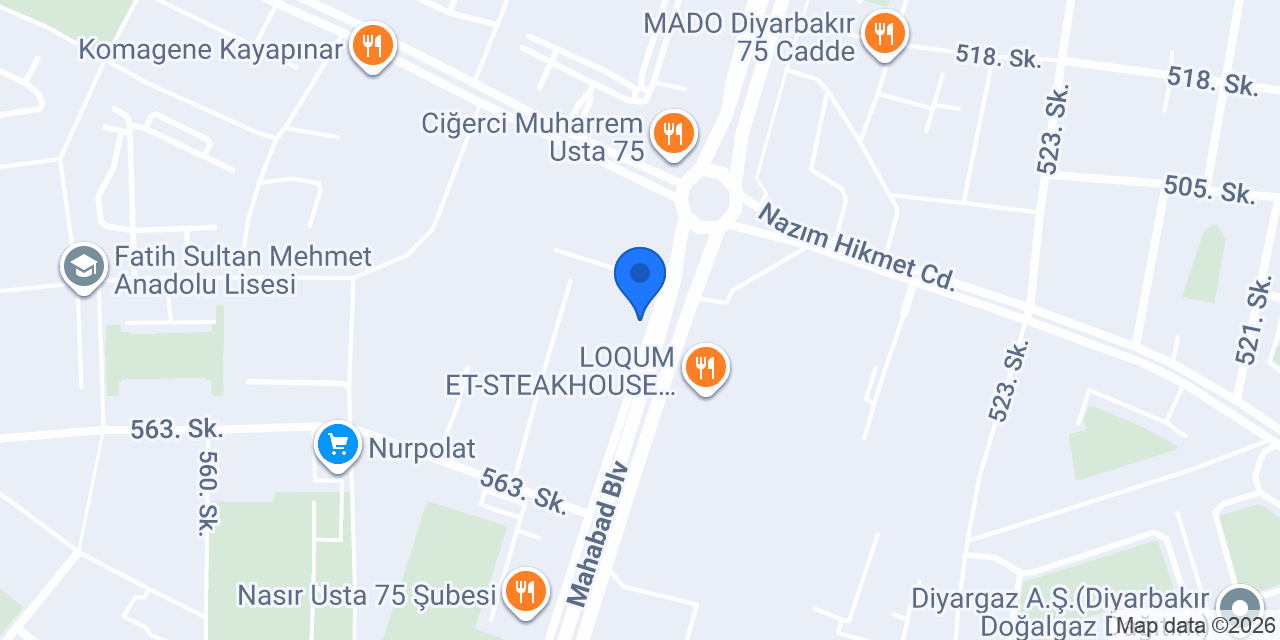 Çikolata Evim Diyarbakır konumu