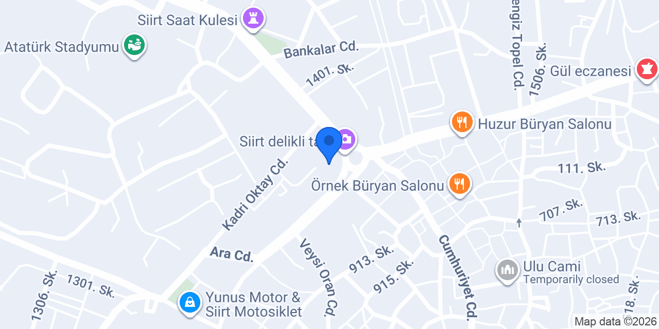 Siirt Belediyesi konumu