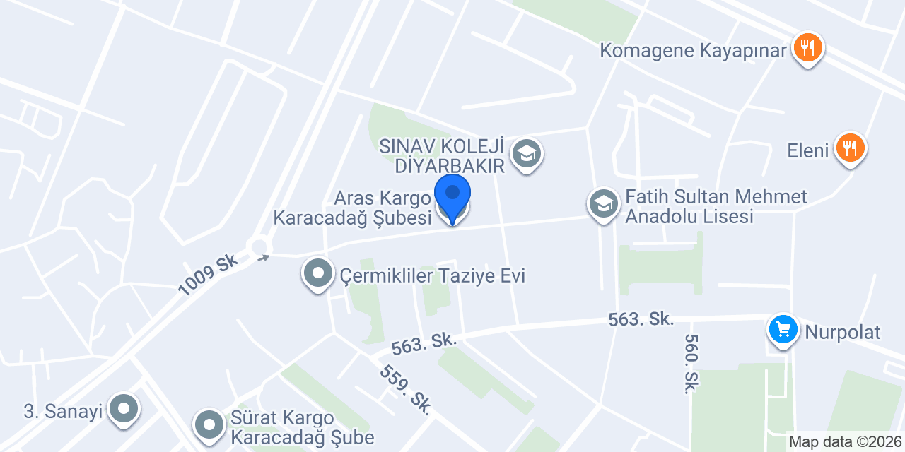 Aras Kargo Karacadağ Şubesi konumu