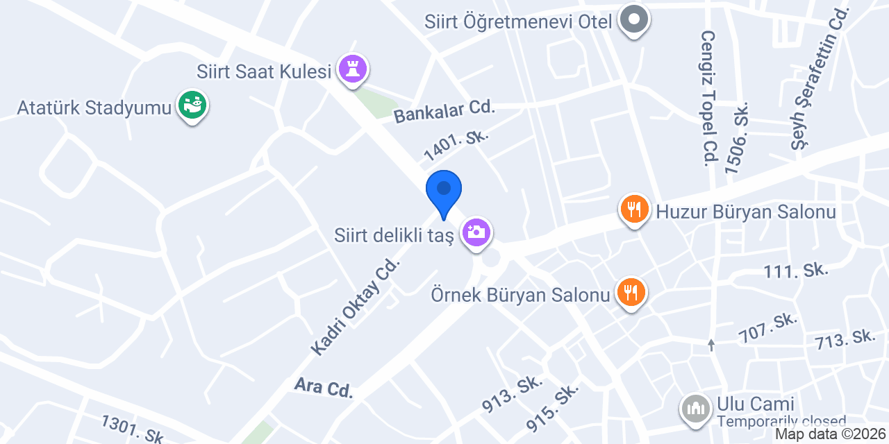 Erdef Otel konumu