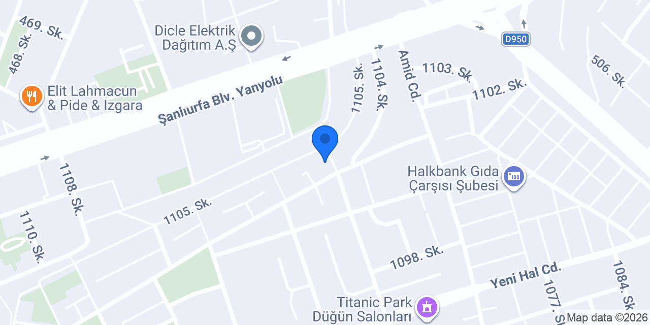 Sütaş Diyarbakır Bölge Müdürlüğü konumu