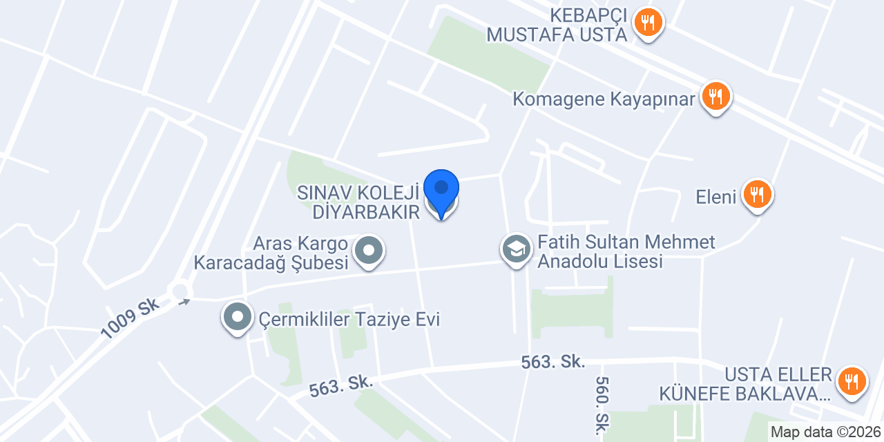 SINAV KOLEJİ DİYARBAKIR konumu