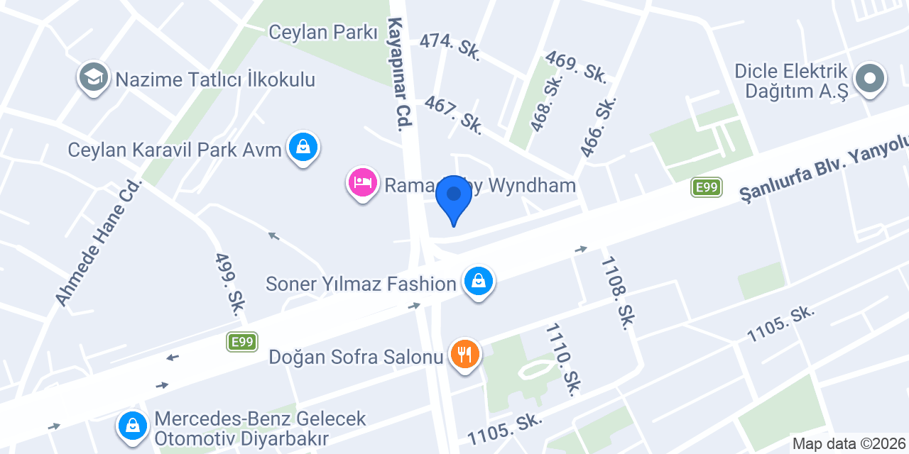 Enkal Mobilya konumu