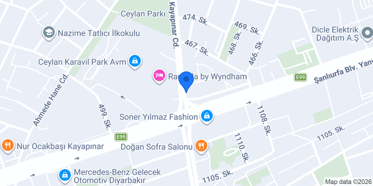 Albaraka Türk Kayapınar Şubesi konumu