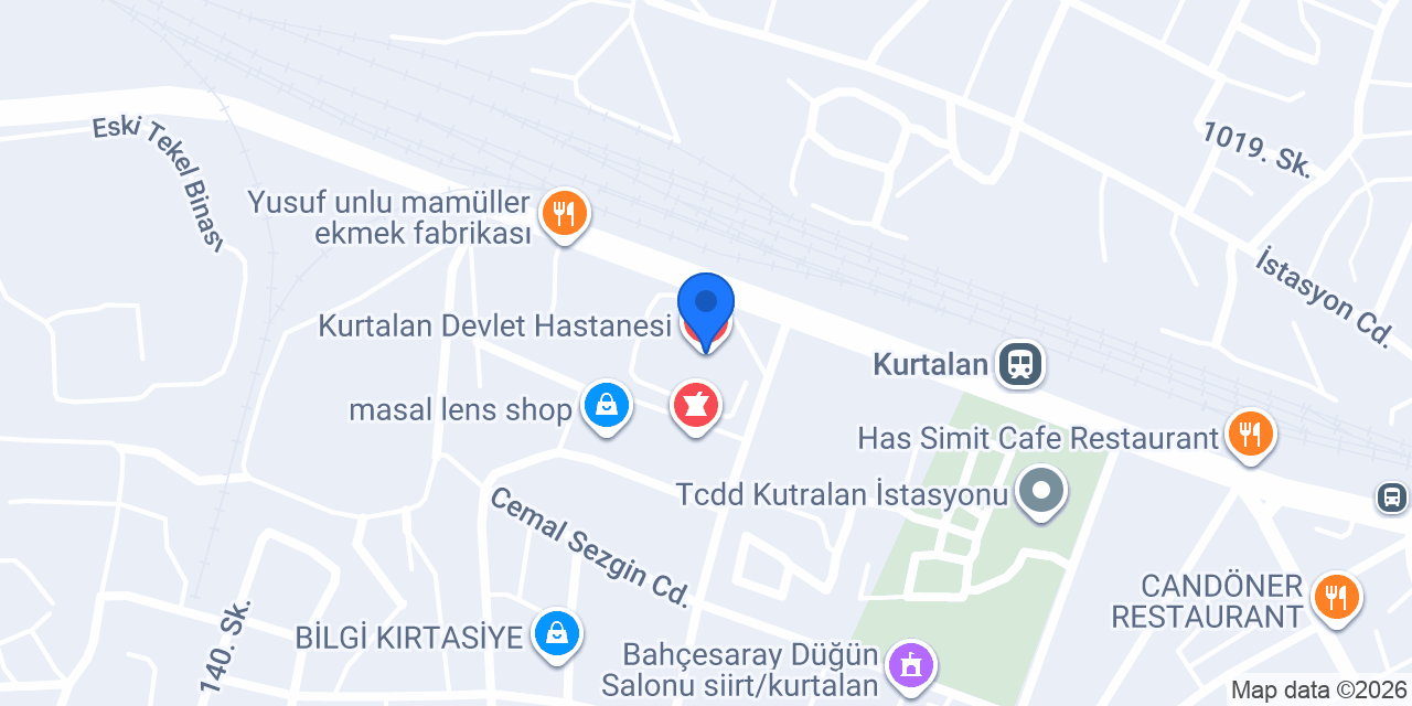 Kurtalan Devlet Hastanesi konumu