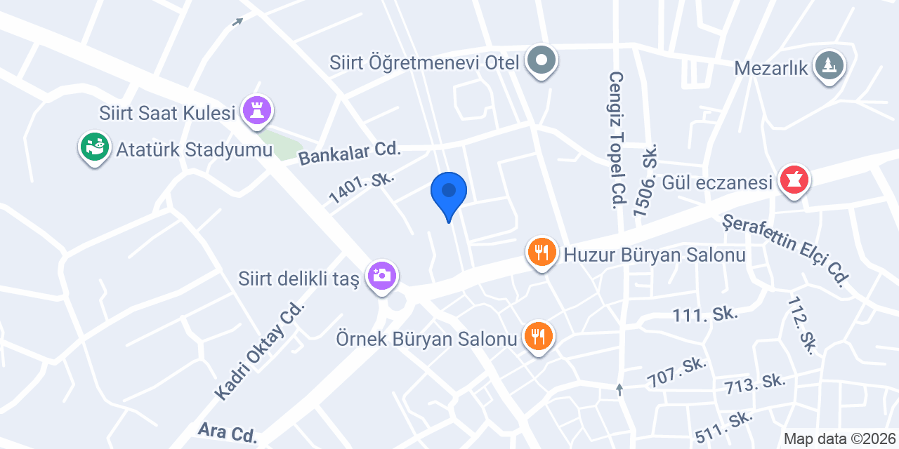 Vakıf Katılım Siirt Şubesi konumu