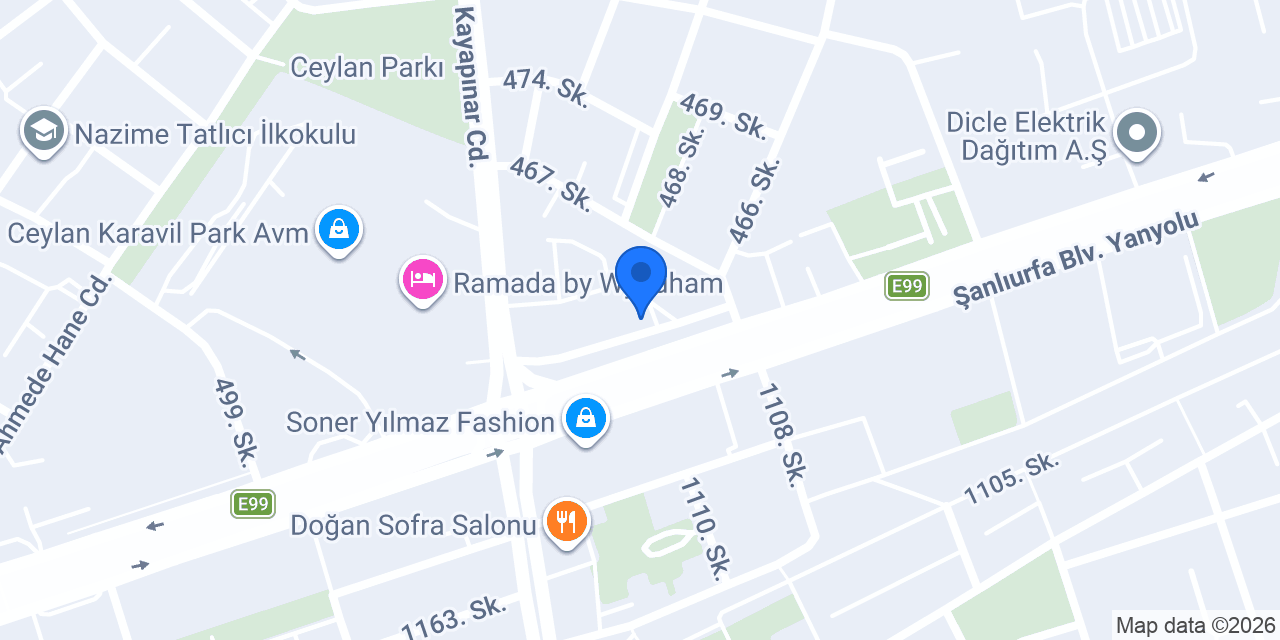 QNB Diyarbakır Şubesi konumu
