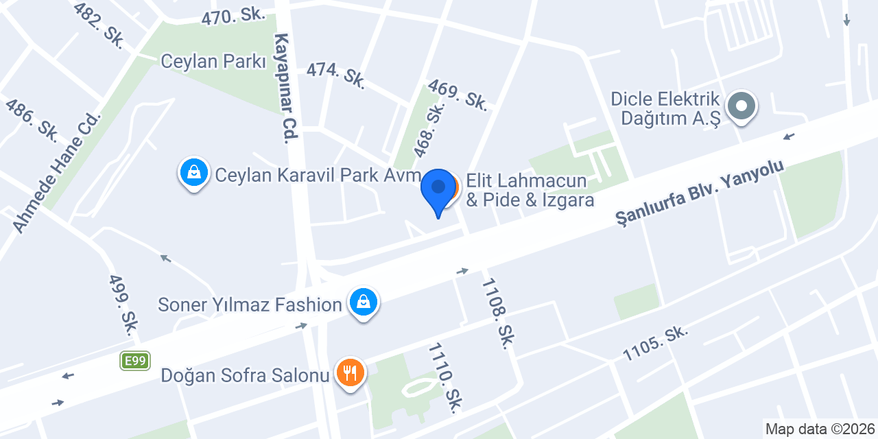 Elit Lahmacun & Pide & Izgara konumu