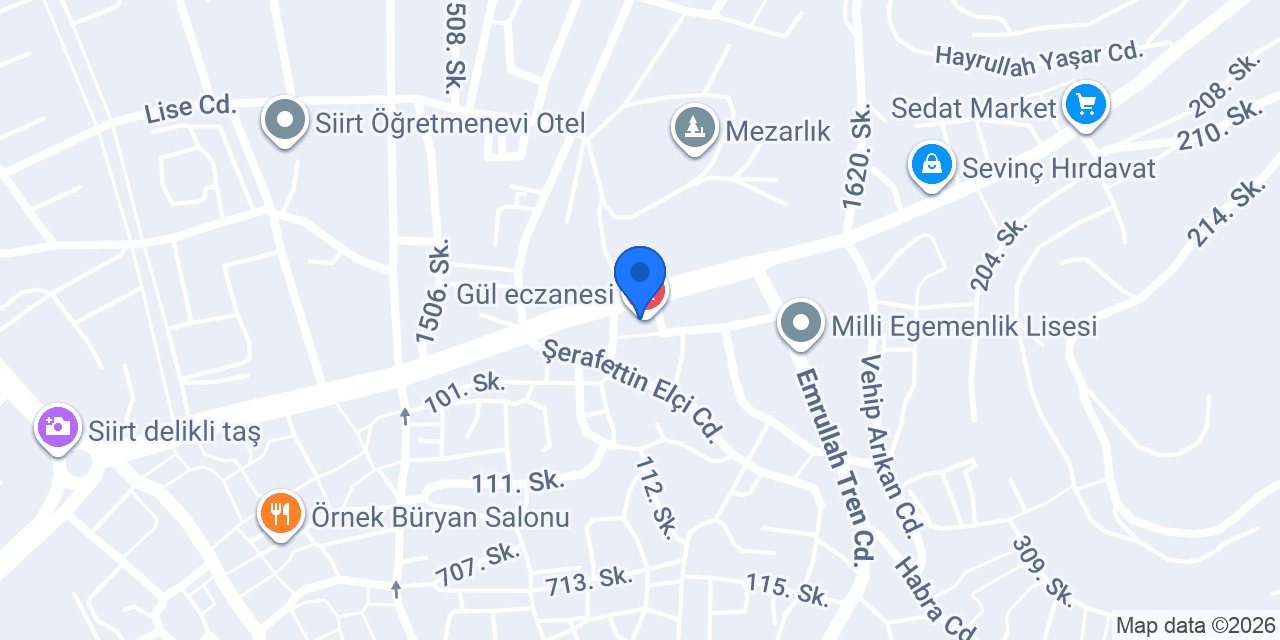 Gül eczanesi konumu