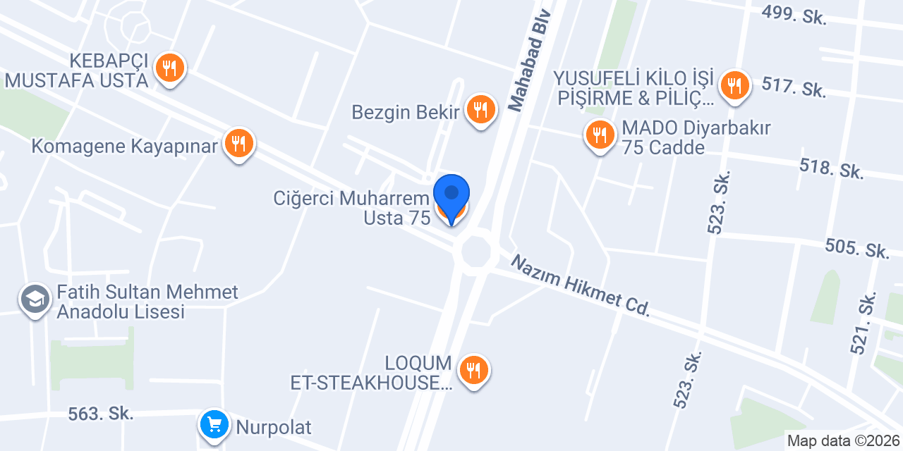 Ciğerci Muharrem Usta 75 konumu