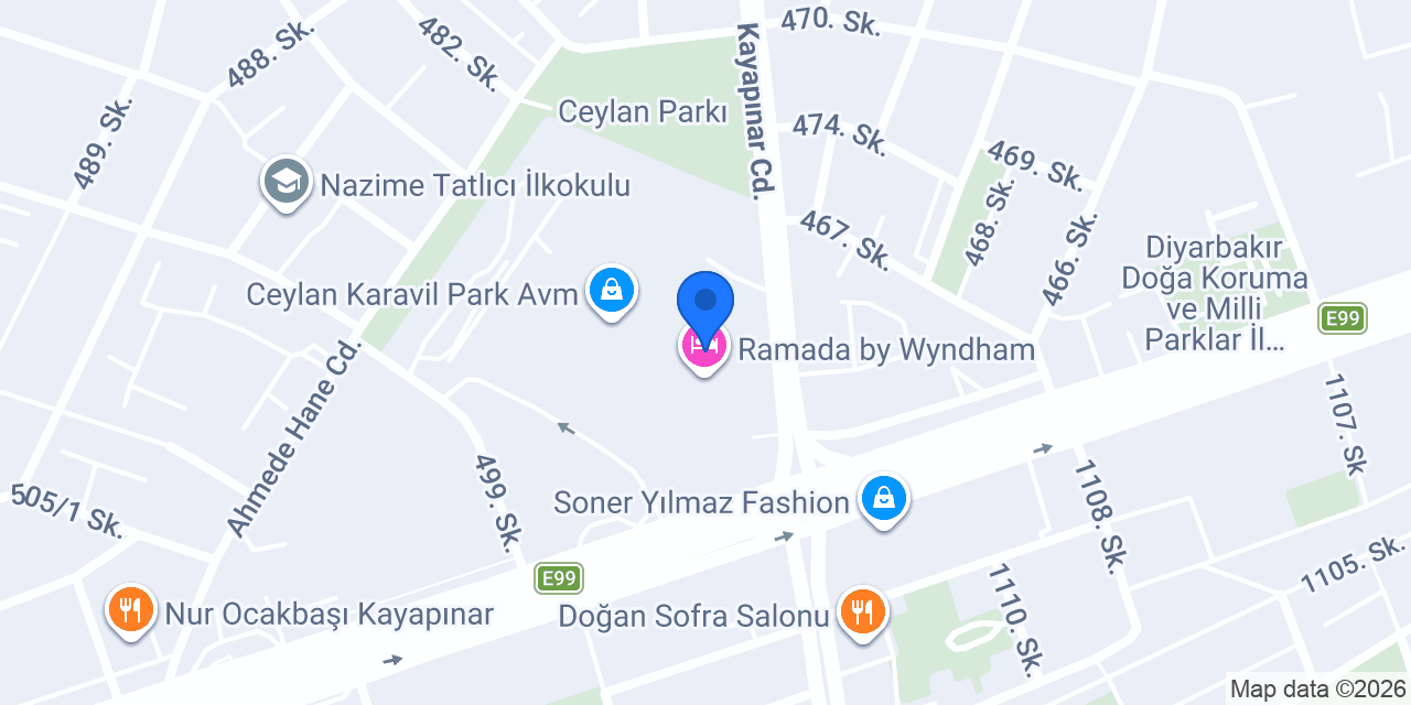 Ceylan Karavil Park Urfa Bulvarı konumu