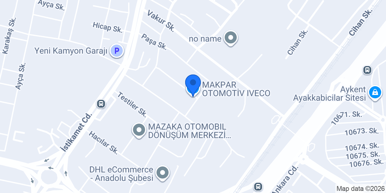 MAKPAR OTOMOTİV IVECO konumu