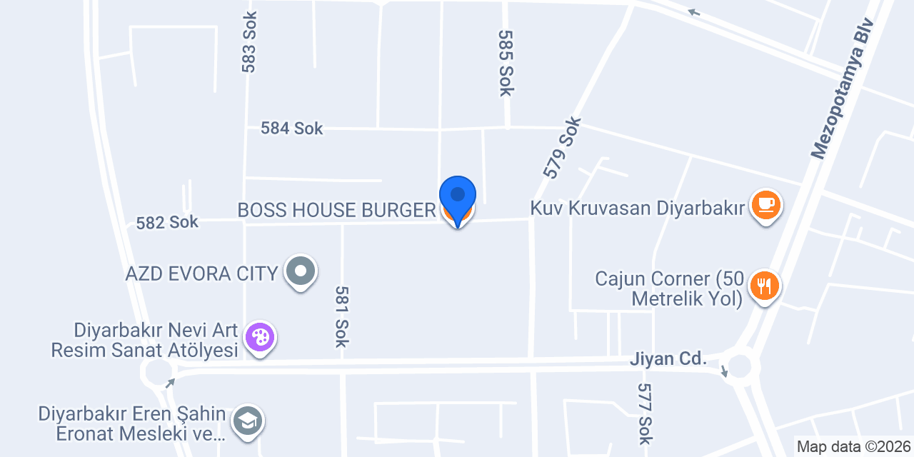 BOSS HOUSE BURGER konumu
