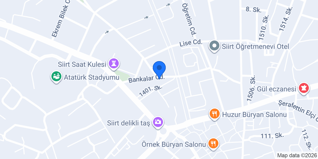 Siirt Meydan Turizm konumu