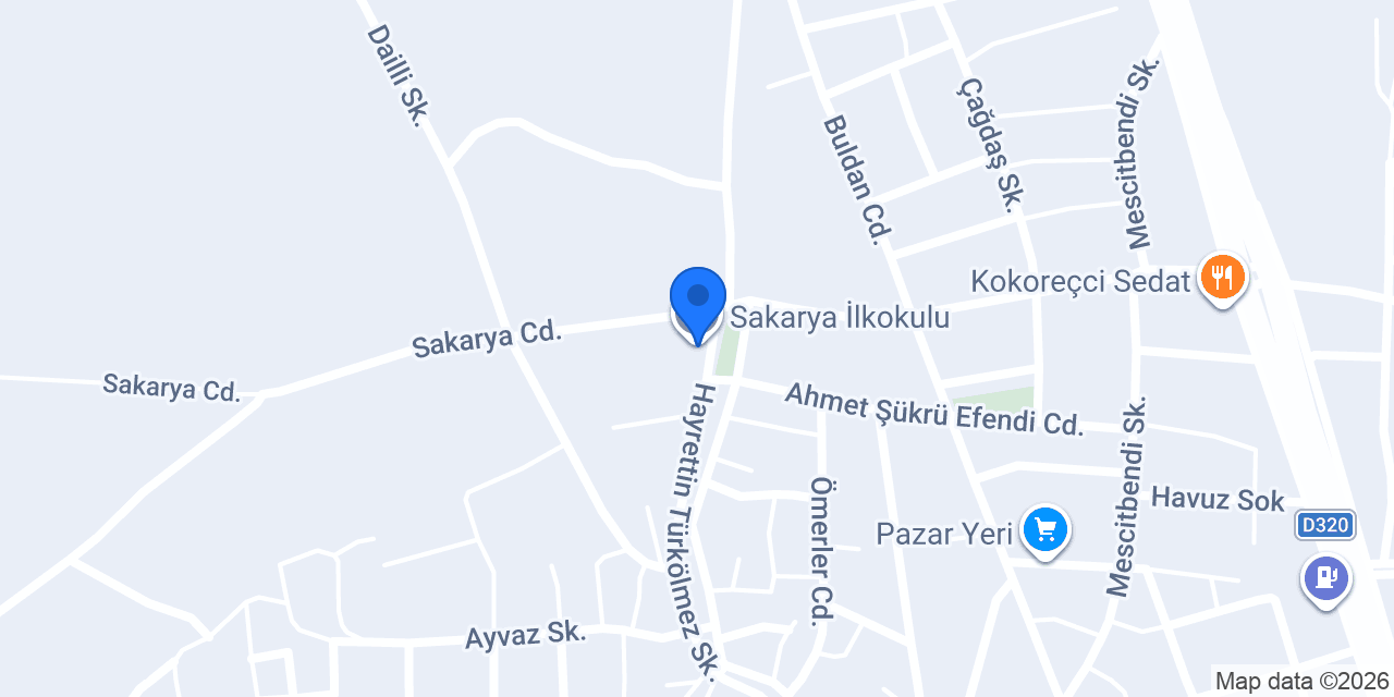 Sakarya İlkokulu konumu
