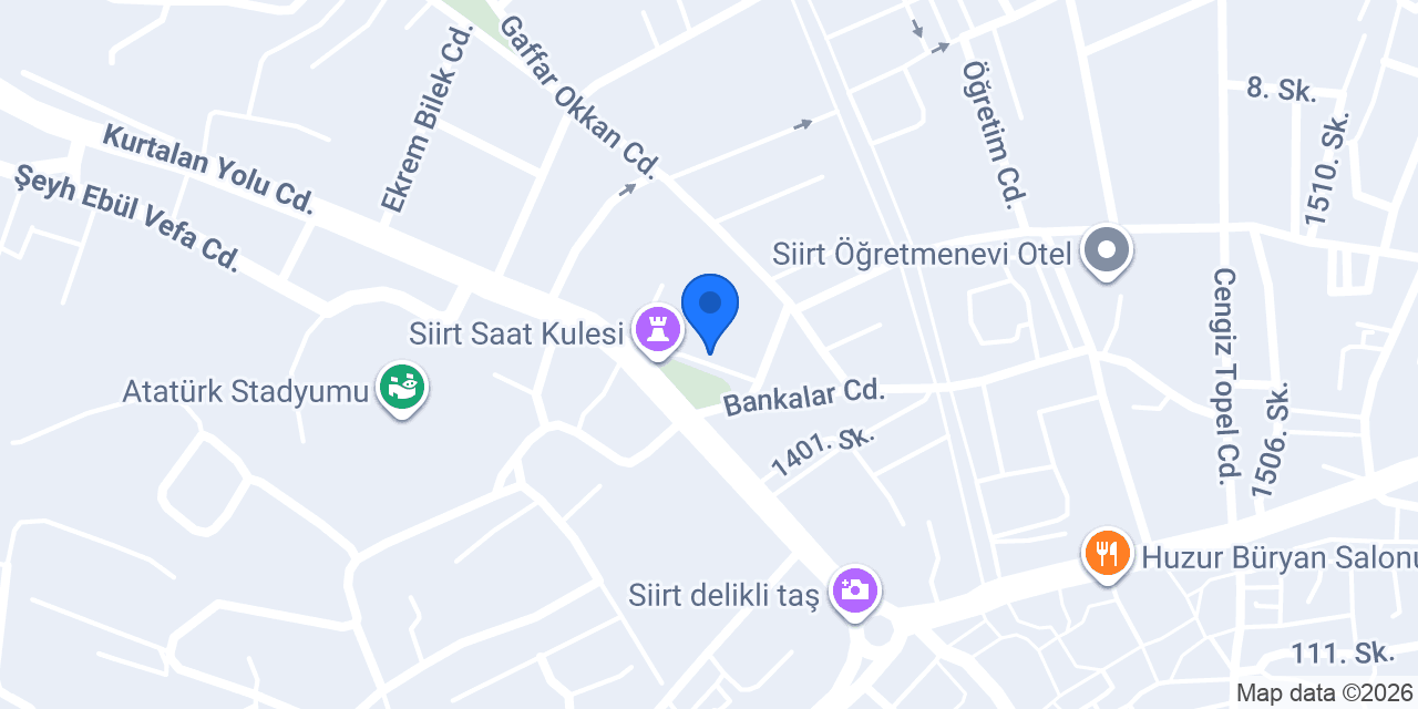 Siirt Ptt Metkez Müdürlüğü konumu