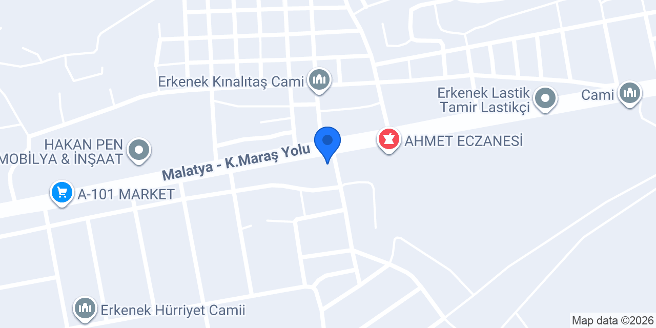Ptt - Erkenek Acentesi konumu