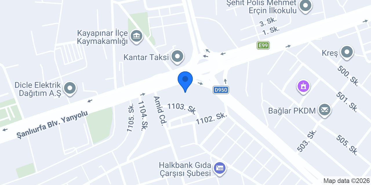 Konfor Arancak A.Ş. Diyarbakır Mobilya konumu