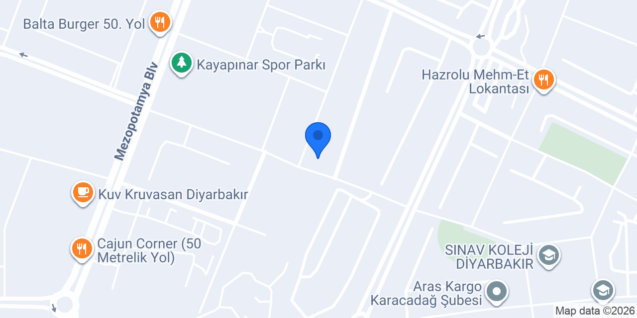 Diyarbakır Özel Bil Koleji konumu
