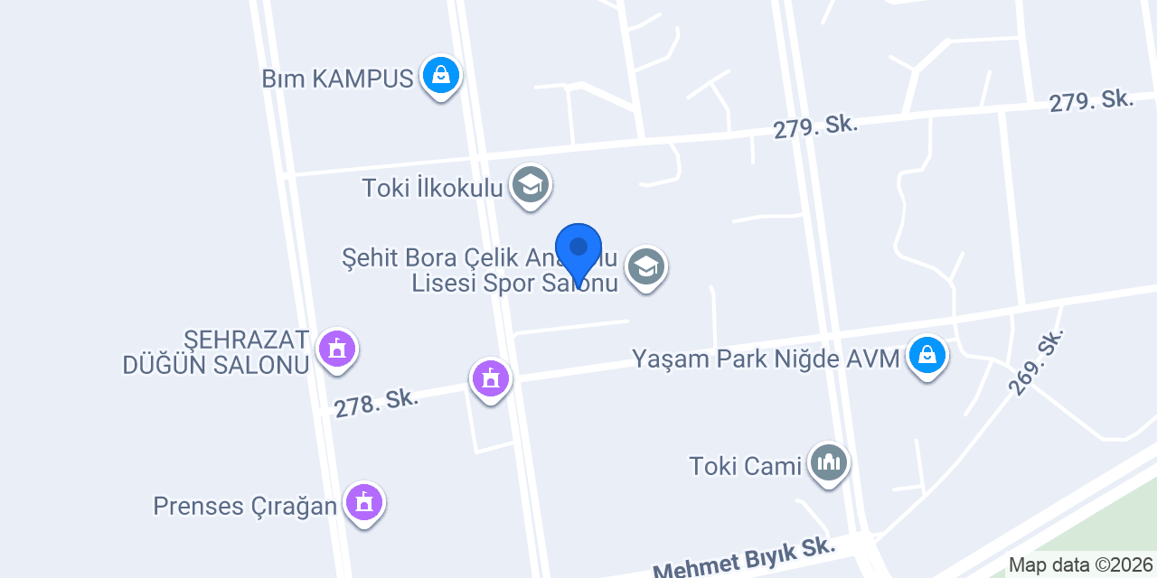 Toki Anadolu Öğretmen Lisesi konumu