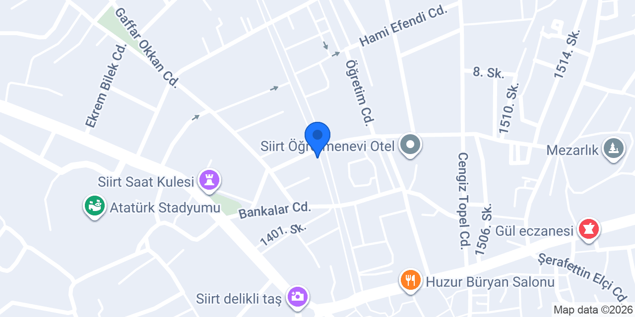 Türkiye Finans Siirt Şubesi konumu
