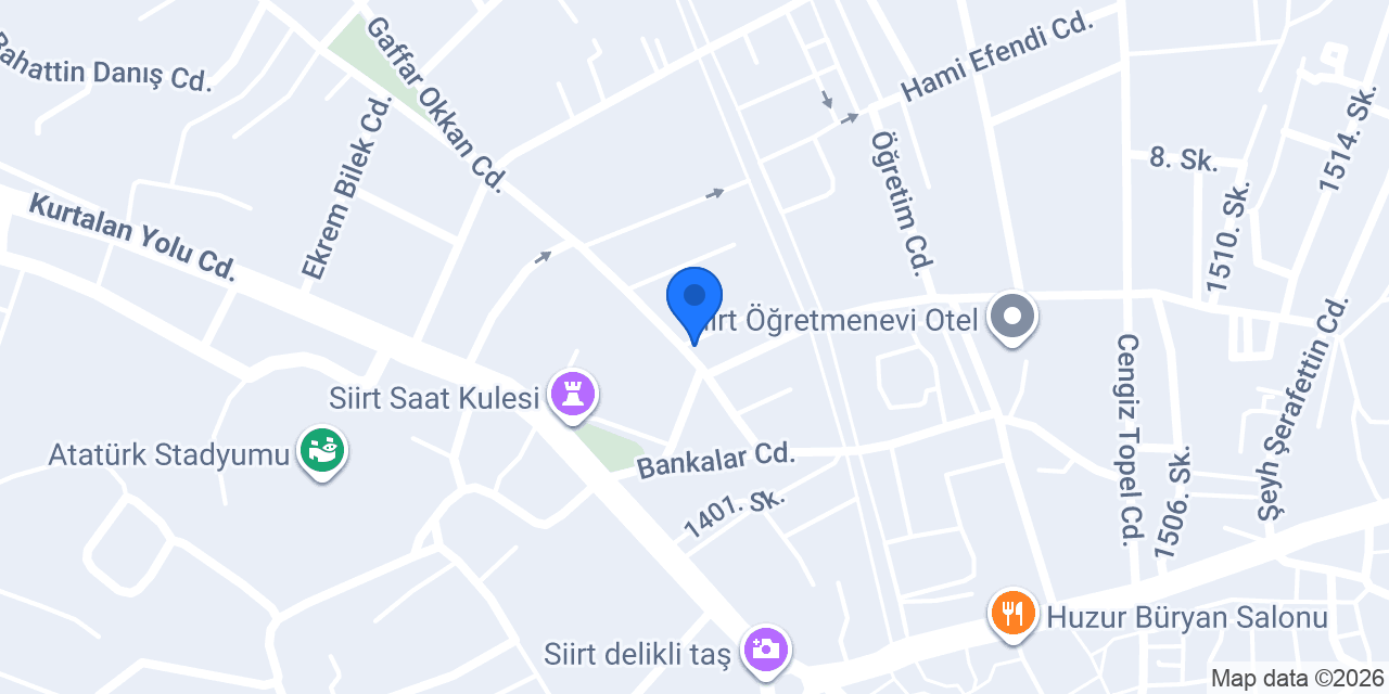 Siirt 1.Noterliği konumu