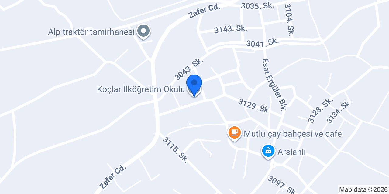 Koçlar İlköğretim Okulu konumu