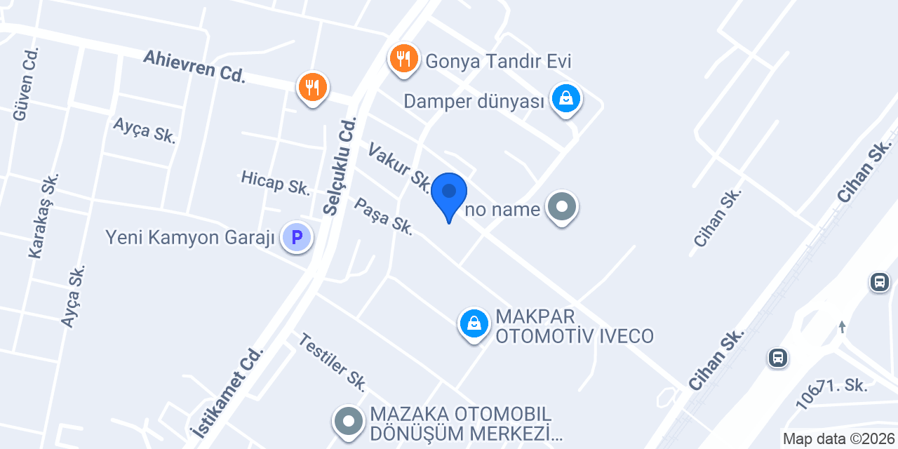 Akpar Yedek Parça konumu