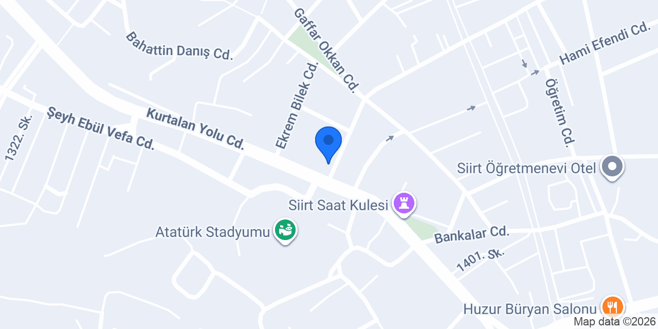 Aras Kargo Siirt Şubesi konumu