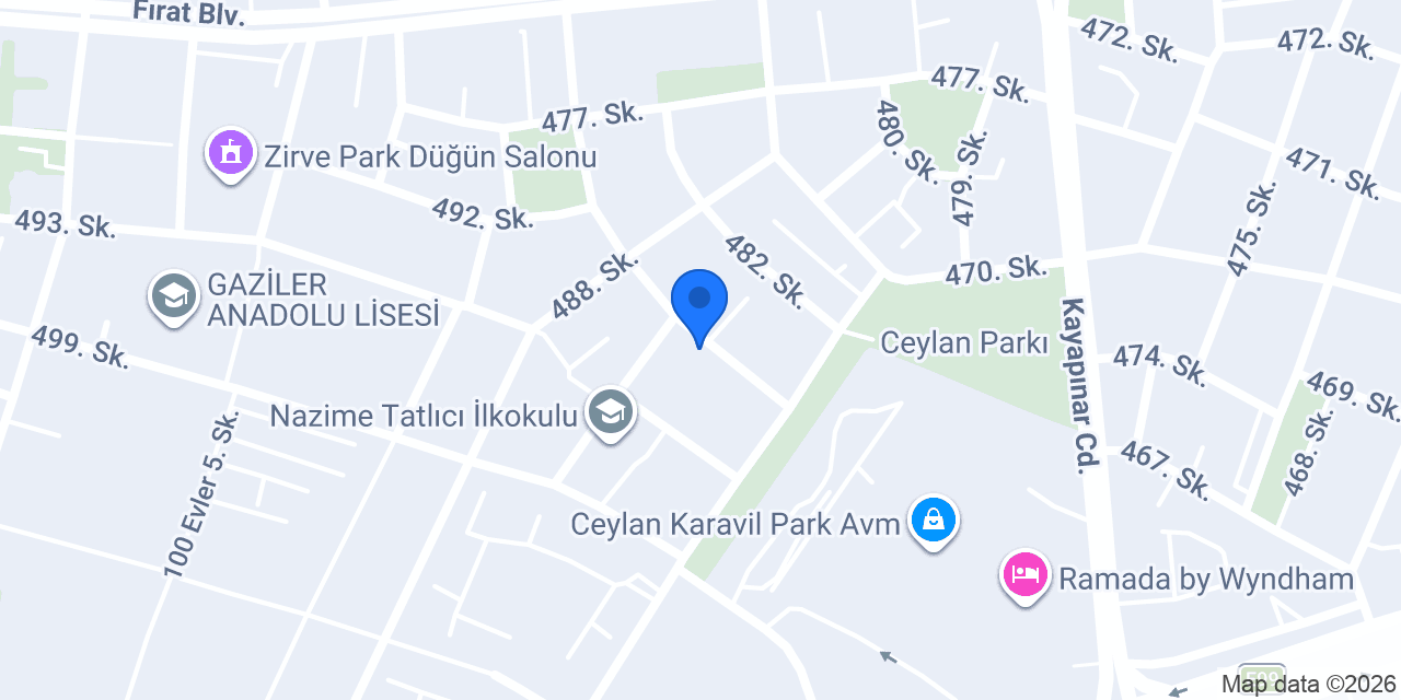 Diyarbakır Asma Tavan konumu