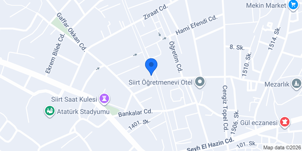 Siirt Kral Dönerci konumu