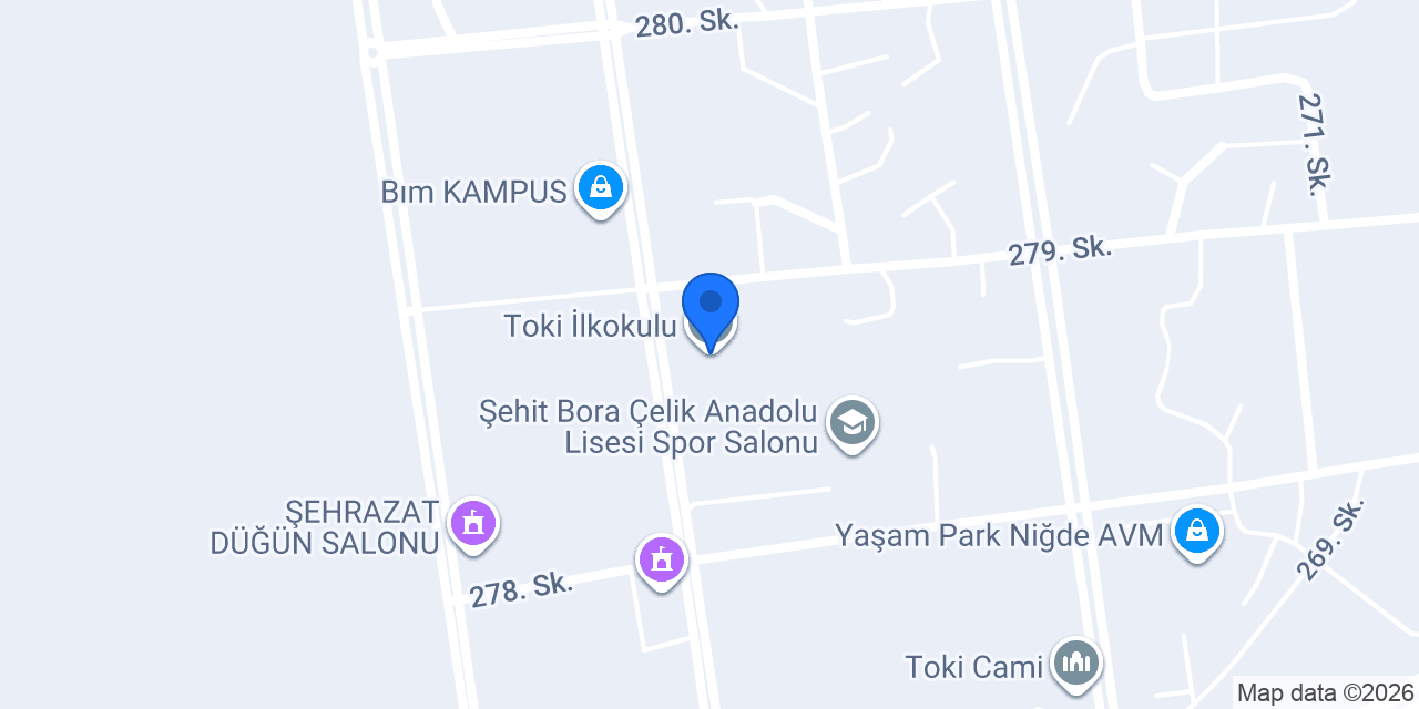 Toki İlkokulu konumu