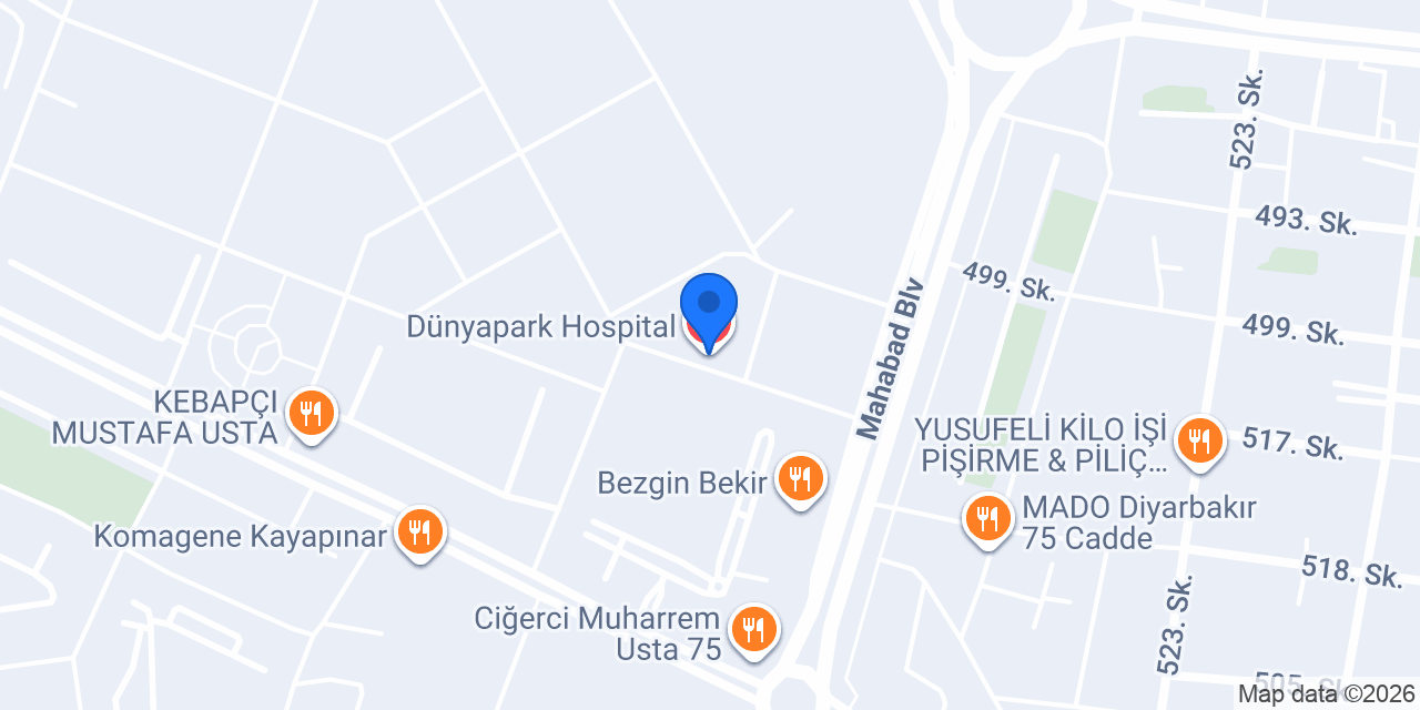 Dünyapark Hospital konumu