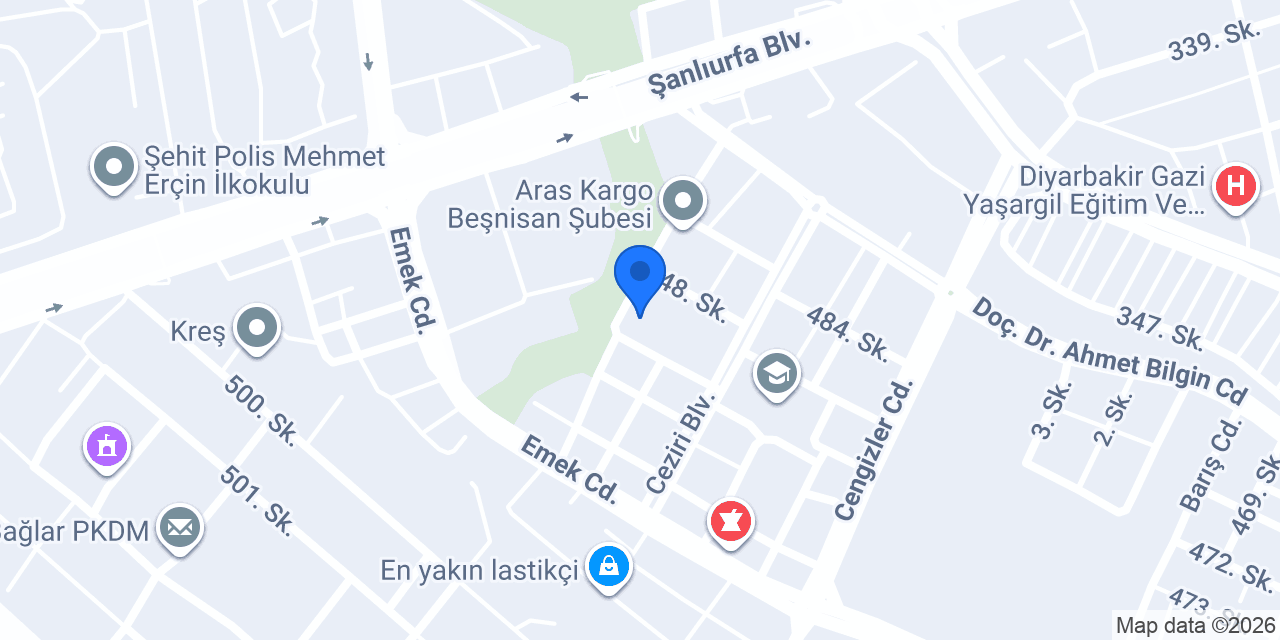 Cengiz Dekorasyon konumu