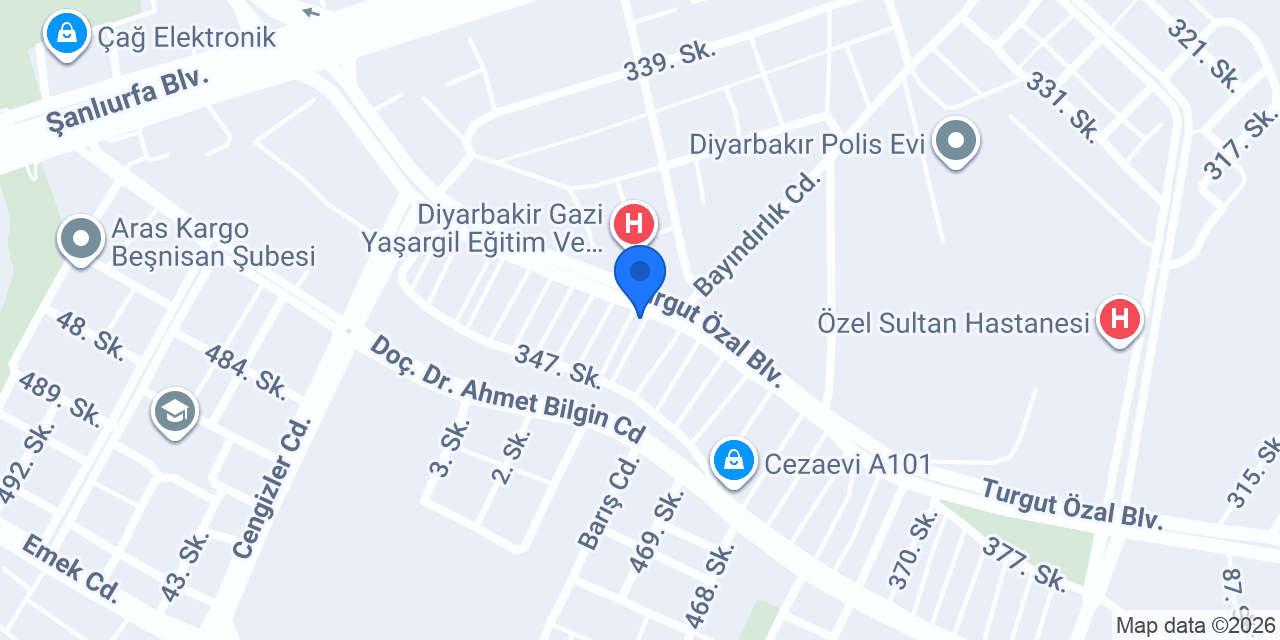 Diyar eczanesi konumu