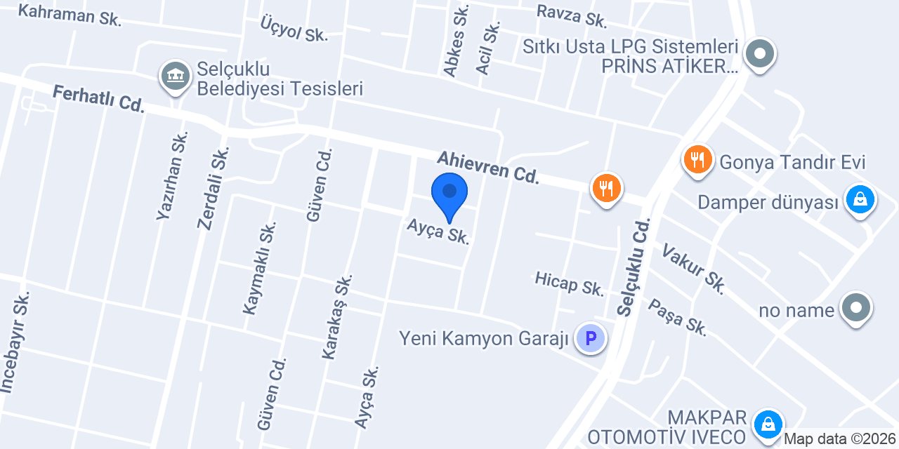 Mevlütoğulları Mutfak Ekipmanları konumu