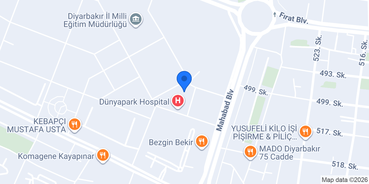 Elite World Comfy Diyarbakır konumu