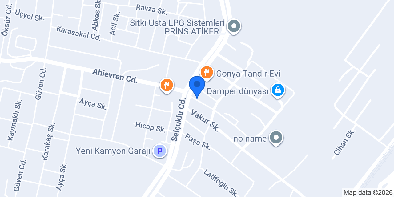 Ünlüoğlu Garage konumu