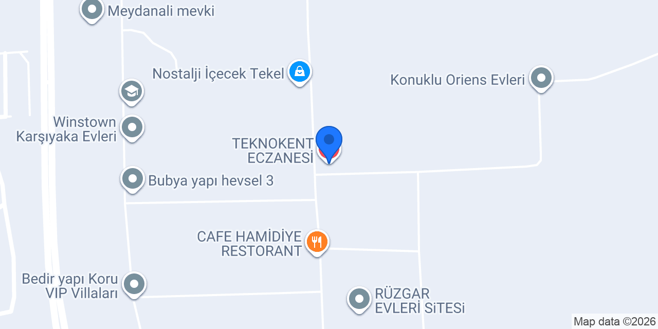 TEKNOKENT ECZANESİ konumu