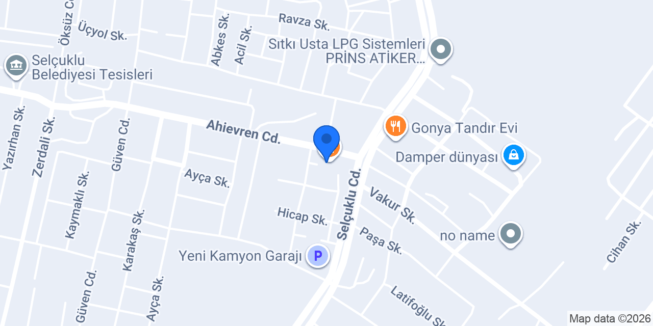 Abacı Etliekmek ( Selçuklu ) konumu