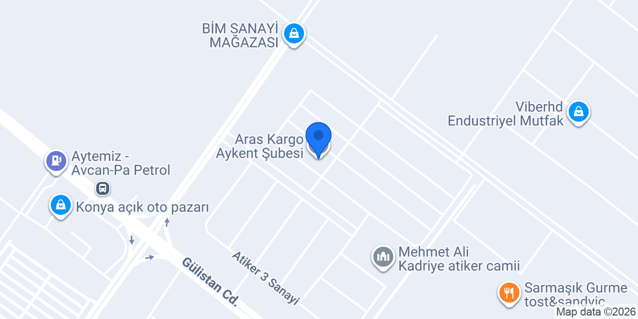 Aras Kargo Aykent Şubesi konumu