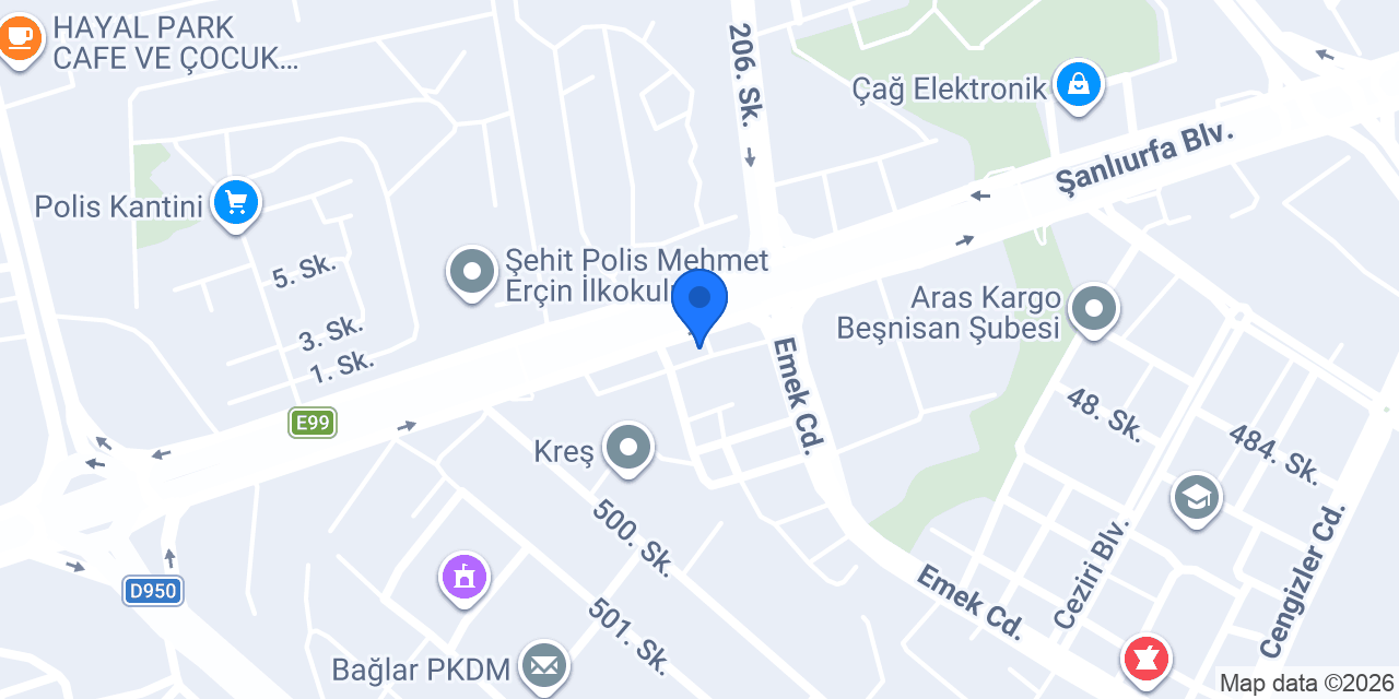 RS Servis - Eser Oto konumu