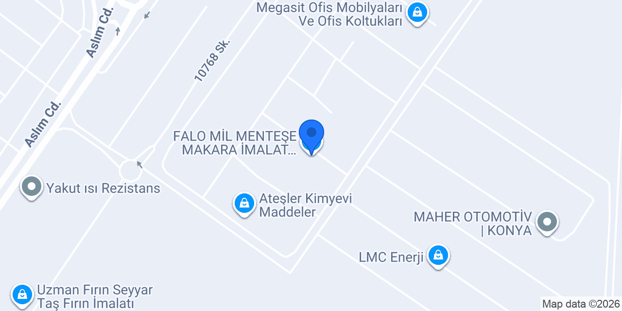 FALO MİL MENTEŞE MAKARA İMALAT PAZARLAMA konumu