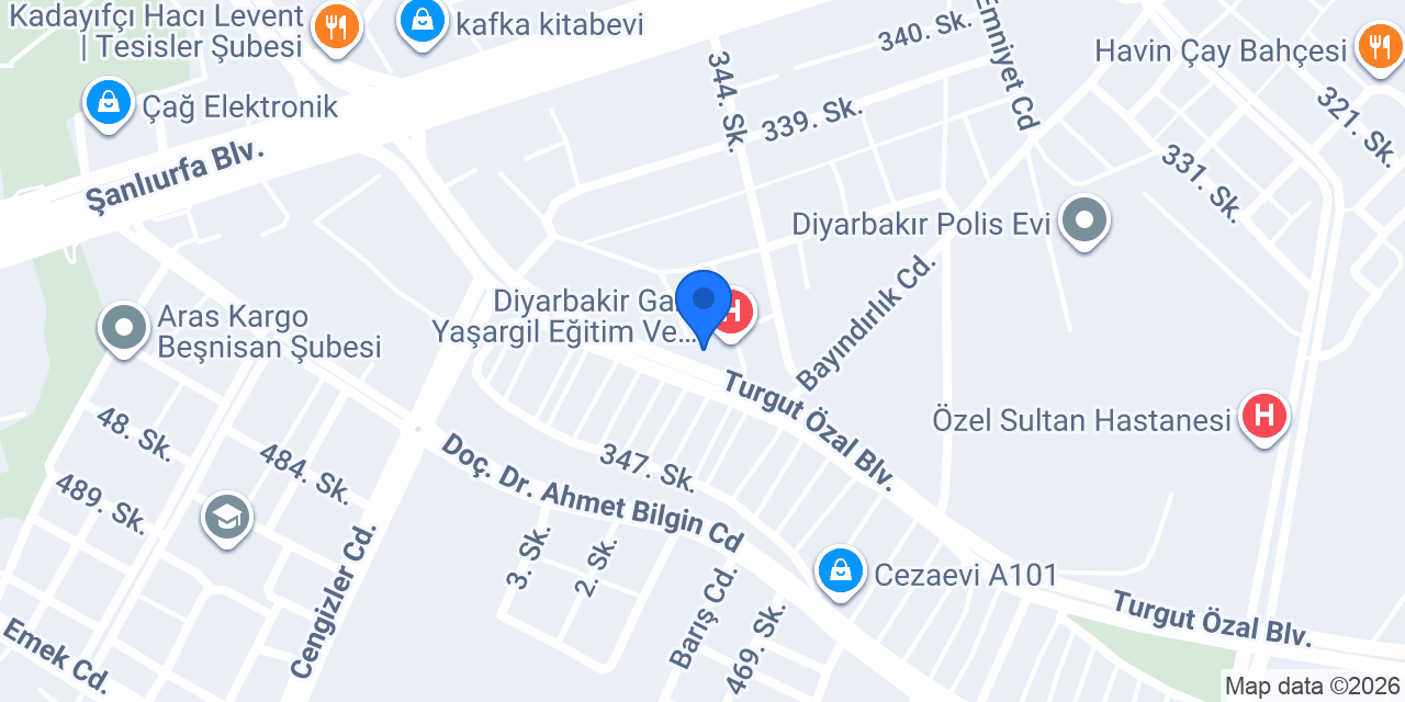 Ziraat Bankası Bağlar Şubesi konumu