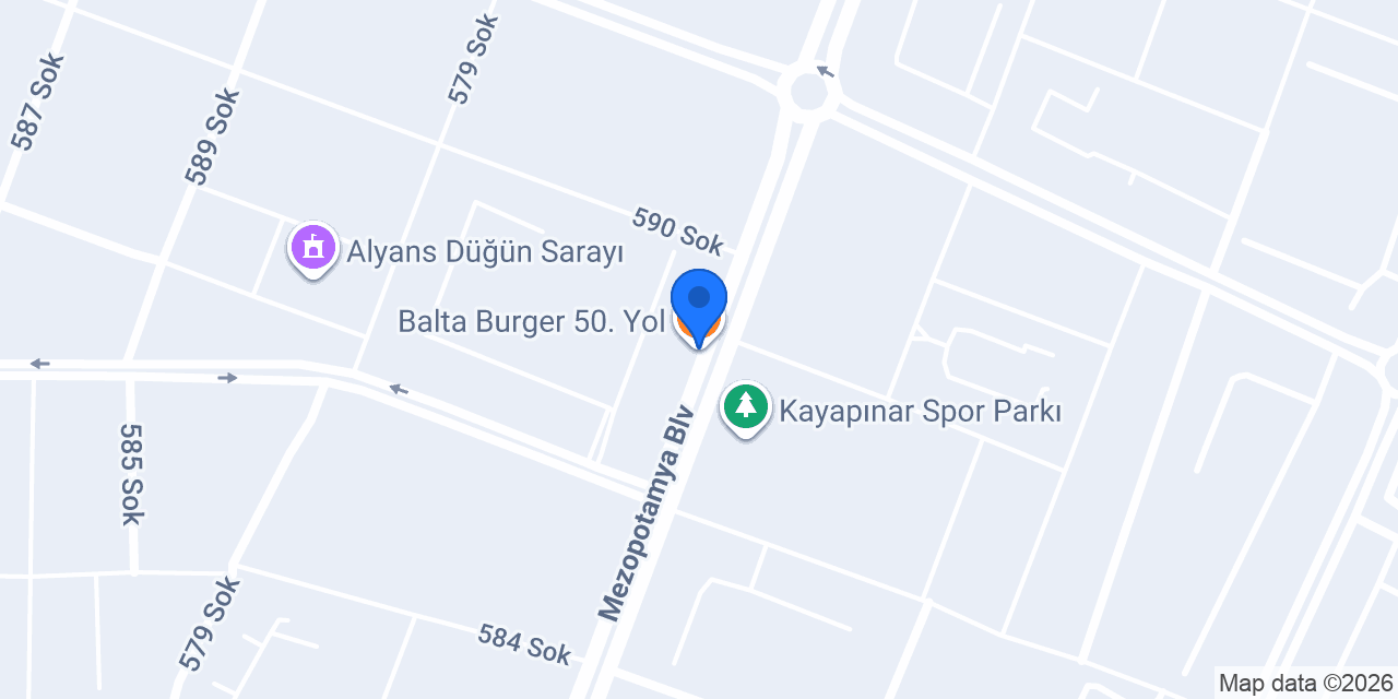 Balta Burger 50. Yol konumu